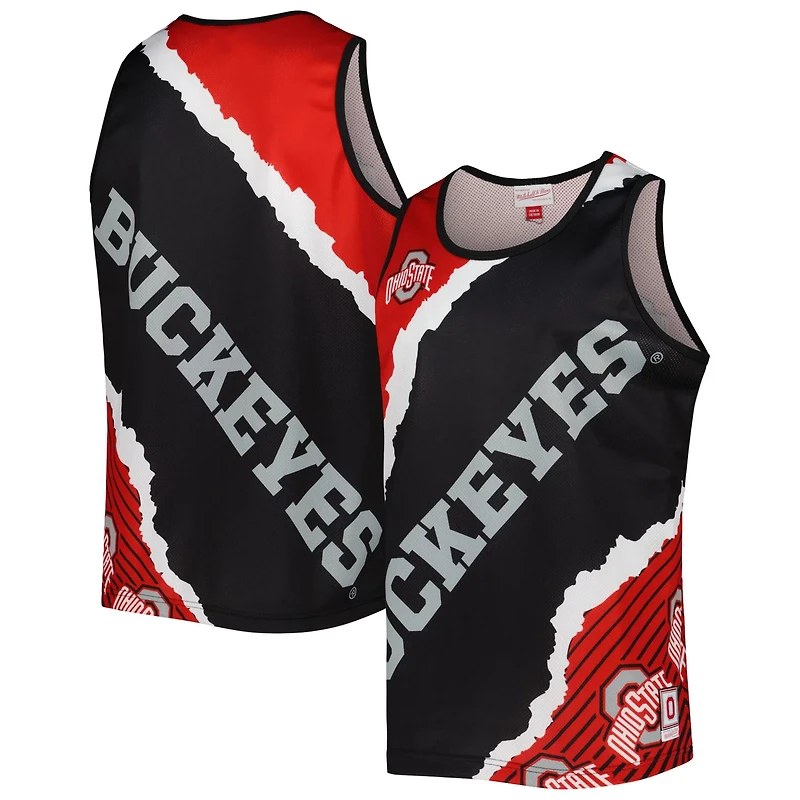 Mitchell  Ness Scarlet Ohio State Buckeyes Jumbotron 20 Sublimated Tank Top
