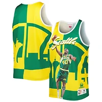 Mitchell  Ness Shawn Kemp Gold Seattle SuperSonics Sublimated Player Tank Top