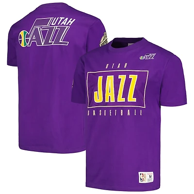 Mitchell  Ness Utah Jazz Hardwood Classics Team OG 20 Premium Vintage Logo T-Shirt