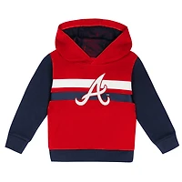 Navy Atlanta Braves Wind Up Pullover Hoodie and Sweatpants Set