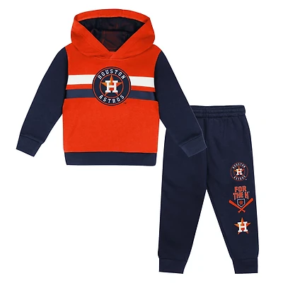Navy Houston Astros Wind Up Pullover Hoodie and Sweatpants Set