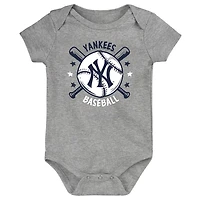 New York Yankees Batter Up 3-Pack Bodysuit Set