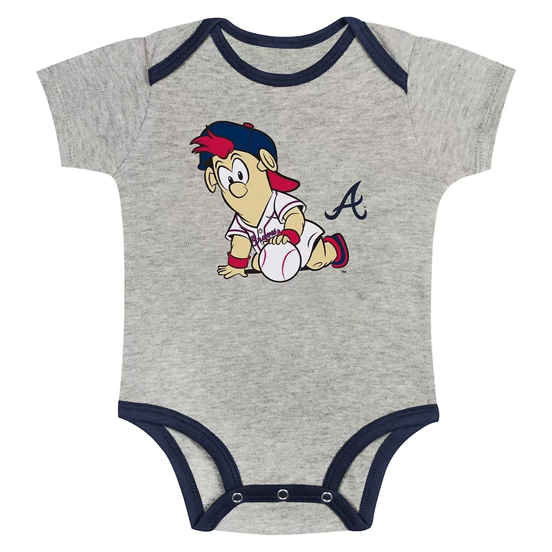 Newborn  Atlanta Braves Two-Pack Play Ball Bodysuit Set
