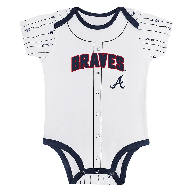 Newborn  Atlanta Braves Two-Pack Play Ball Bodysuit Set