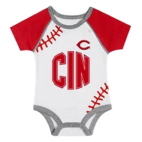 Newborn  Cincinnati Reds Tied Up Bodysuit Bib Bootie Set
