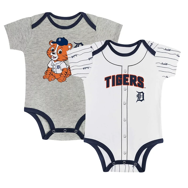 Newborn  Detroit Tigers Two-Pack Play Ball Bodysuit Set