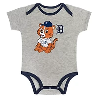 Newborn  Detroit Tigers Two-Pack Play Ball Bodysuit Set