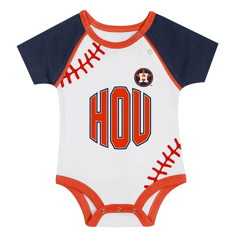 Newborn  Houston Astros Tied Up Bodysuit Bib  Bootie Set