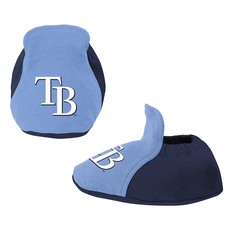 Newborn  Light Blue Tampa Bay Rays Three-Piece Love of Baseball Bib Bodysuit Booties Set