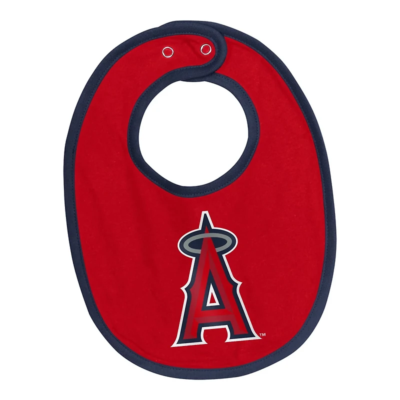 Newborn  Los Angeles Angels Tied Up Bodysuit Bib Bootie Set
