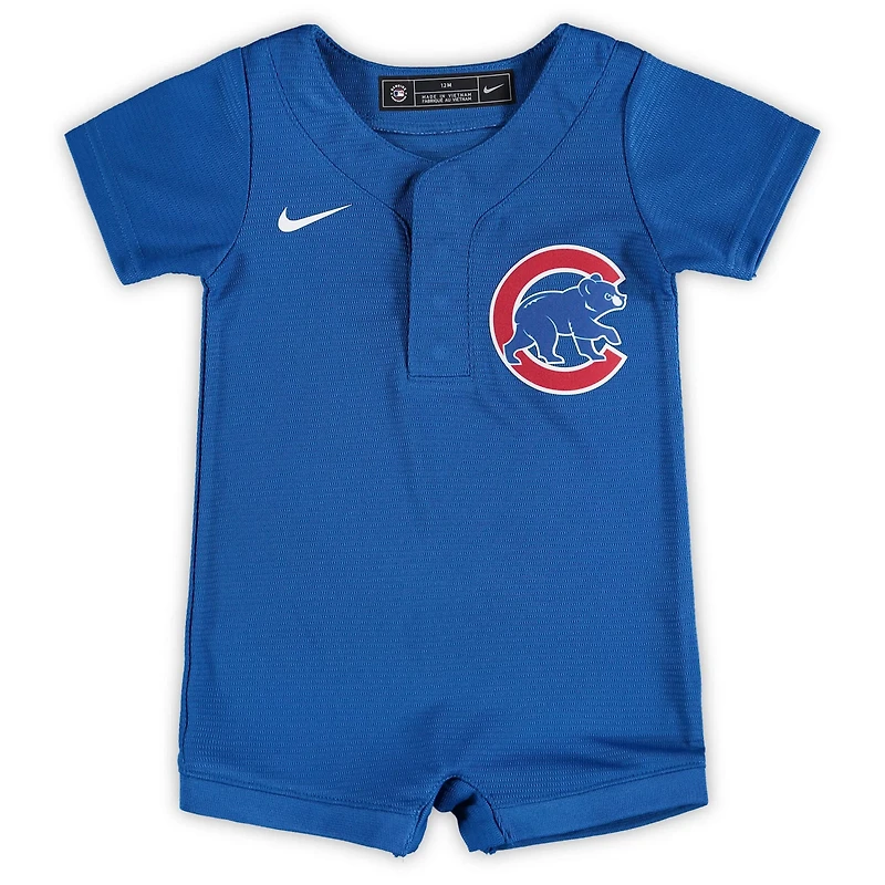 Newborn  Nike Chicago Cubs Official Jersey Romper
