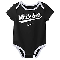 Newborn  Nike Chicago Sox Three-Pack Bodysuit Set