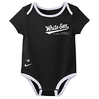 Newborn  Nike Chicago Sox Three-Pack Bodysuit Set