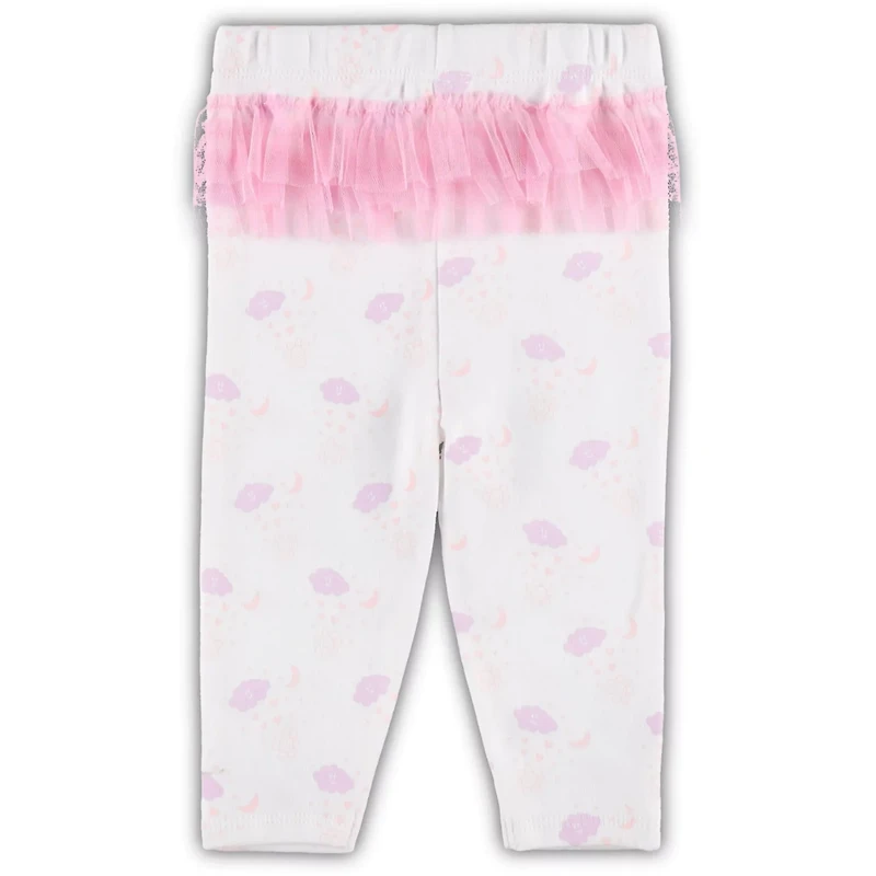 Newborn Pink Chicago Cubs Spreading Love Bodysuit Tutu with Leggings Set