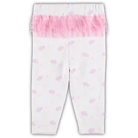 Newborn  Pink Chicago Cubs Spreading Love Bodysuit Tutu with Leggings Set