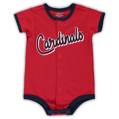Newborn  St Louis Cardinals Stripe Power Hitter Romper