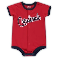 Newborn  St Louis Cardinals Stripe Power Hitter Romper