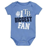 Newborn  Tampa Bay Rays 3-Pack Fan Pennant Bodysuit Set