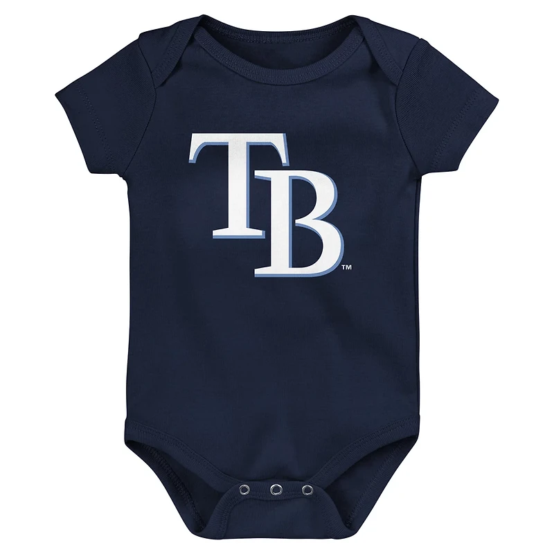 Newborn  Tampa Bay Rays 3-Pack Fan Pennant Bodysuit Set