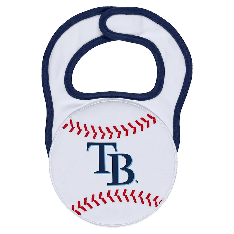 Newborn  WEAR by Erin Andrews Tampa Bay Rays Sleep Play Full-Zip Footed Jumper with Bib