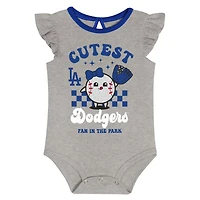 Newborn Los Angeles Dodgers Cutie Ball Two-Pack Bodysuit Set