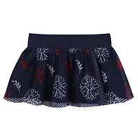 Newborn Navy Atlanta Braves Sweet Catcher 3-Piece Bodysuit Headband and Skirt Set