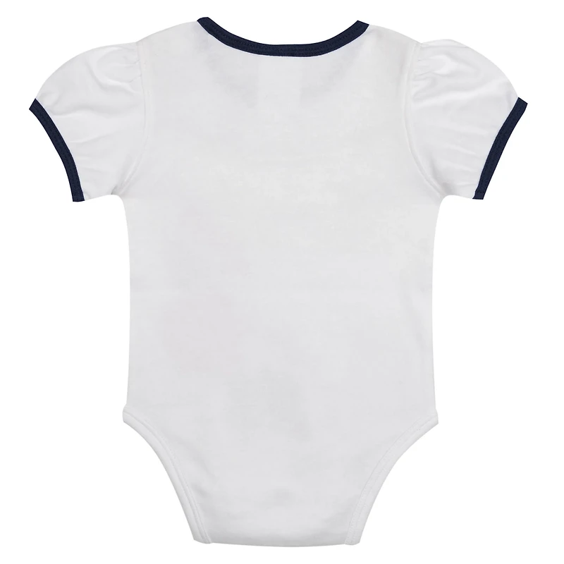 Newborn Navy Houston Astros Sweet Catcher 3-Piece Bodysuit Headband and Skirt Set