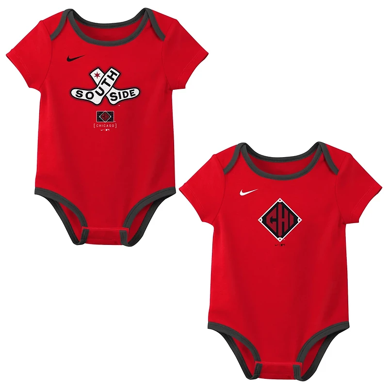 Newborn Nike Black Chicago White Sox 2025 City Connect Two-Pack Bodysuit Set