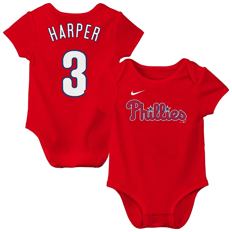 Newborn Nike Bryce Harper Philadelphia Phillies Name  Number Fuse Bodysuit
