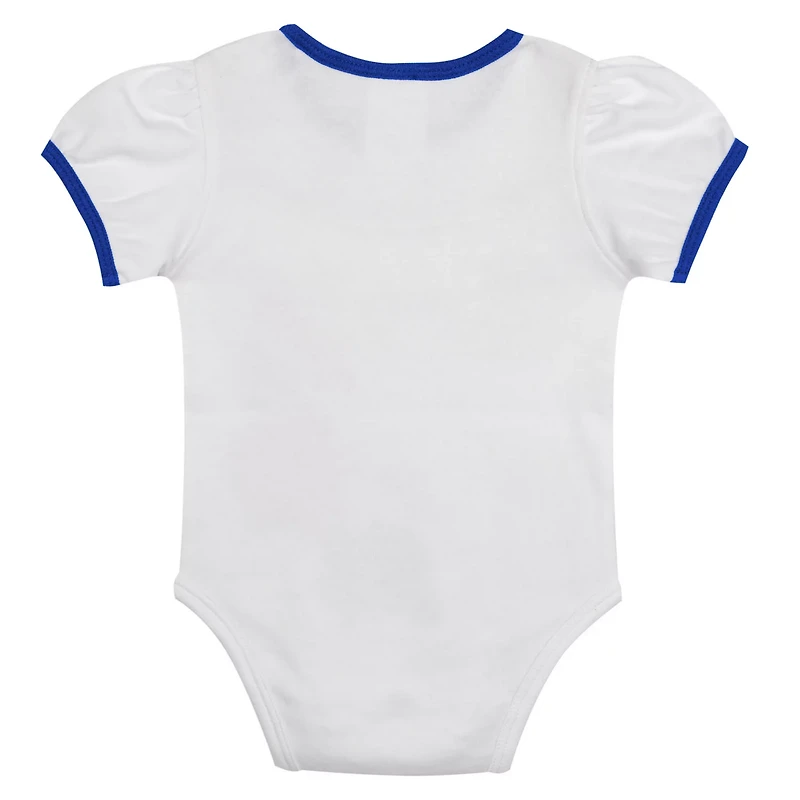 Newborn Royal Chicago Cubs Sweet Catcher 3-Piece Bodysuit Headband and Skirt Set