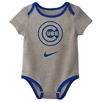 Nike Chicago Cubs Authentic Collection Three-Pack Bodysuit Set