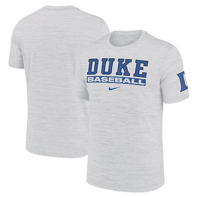 Nike Duke Devils Velocity Baseball Wordmark Stack Performance T-Shirt