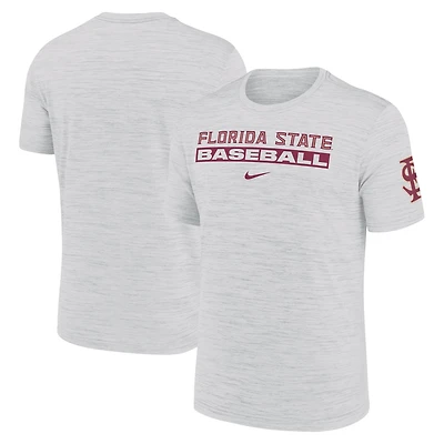 Nike Florida State Seminoles Velocity Baseball Wordmark Stack Performance T-Shirt