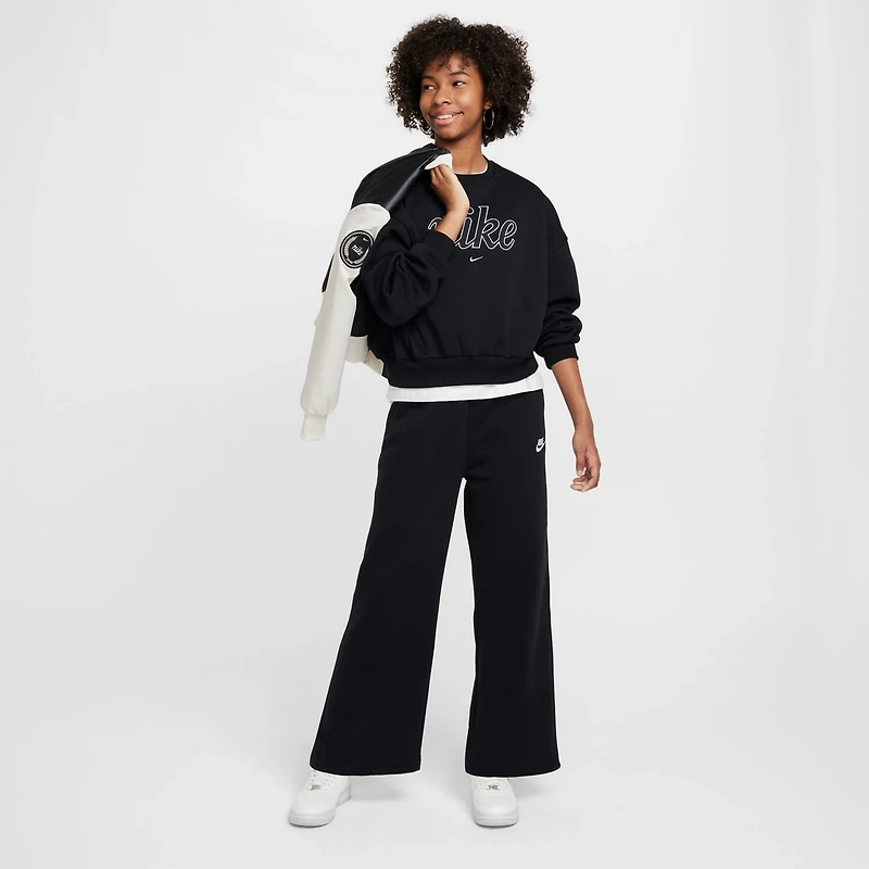 Nike Girls' Club Fleece Wide-Leg Pant