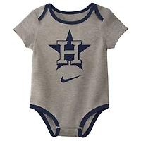 Nike Houston Astros Authentic Collection Three-Pack Bodysuit Set