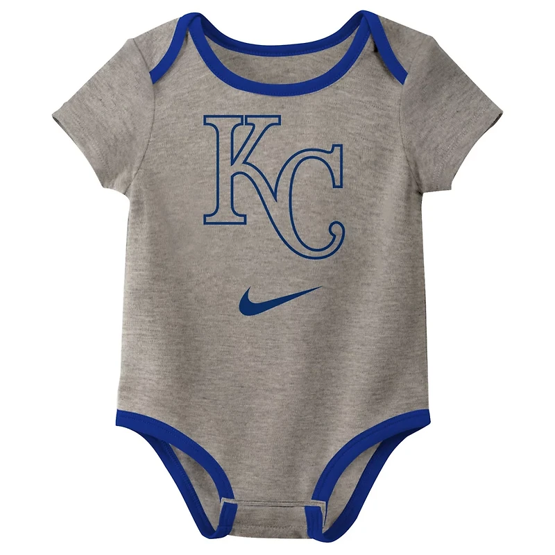 Nike Kansas City Royals Authentic Collection Three-Pack Bodysuit Set