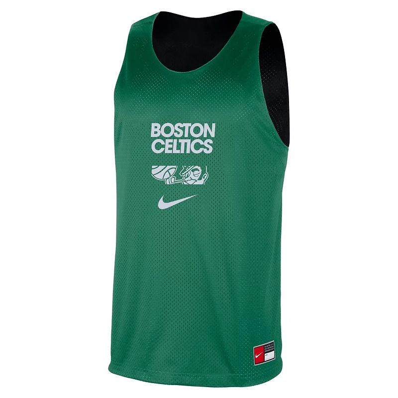 Nike Kelly Black Boston Celtics Courtside Reversible Mesh Practice Jersey