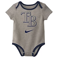 Nike Tampa Bay Rays Authentic Collection Three-Pack Bodysuit Set