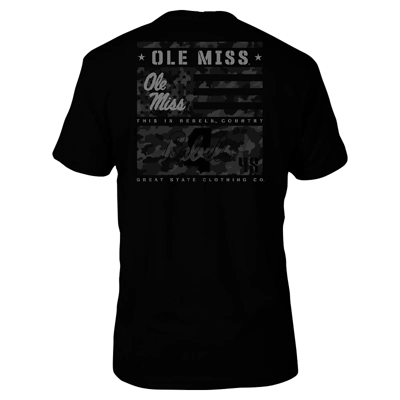 Ole Miss Rebels Camo Flag Panel T-Shirt