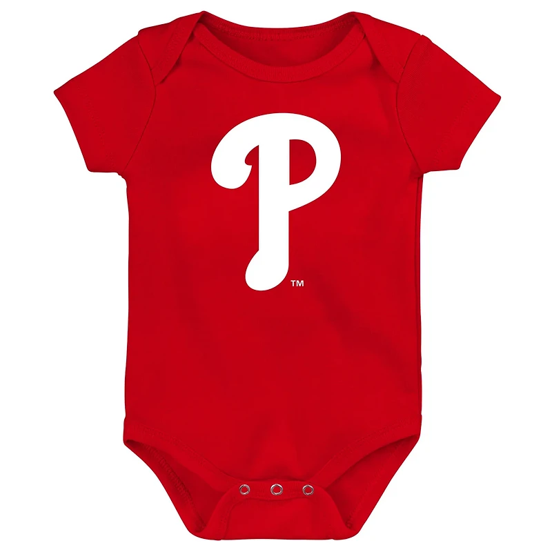 Philadelphia Phillies Slide Home Three-Pack Bodysuit Set