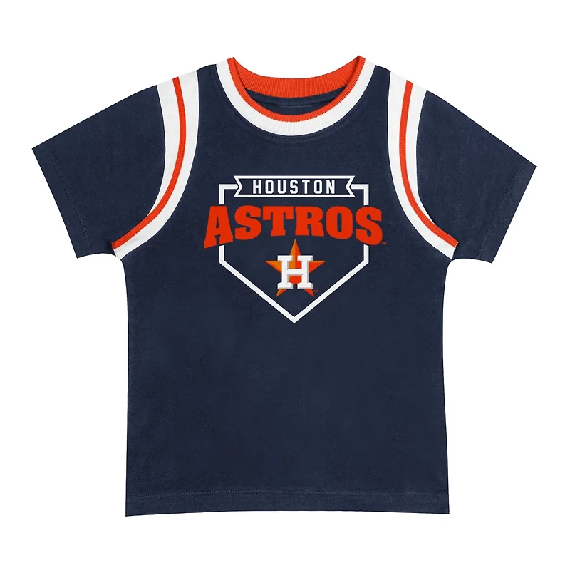 Preschool Fanatics Houston Astros Loaded Base T-Shirt  Shorts Set