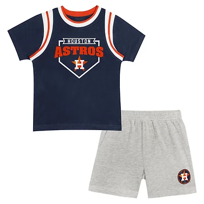 Preschool Fanatics Houston Astros Loaded Base T-Shirt  Shorts Set