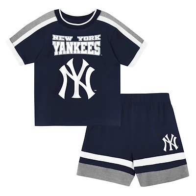 Preschool Outerstuff New York Yankees Ground Ball T-Shirt Shorts Set