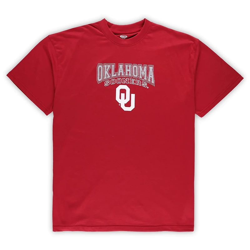Profile Gray Oklahoma Sooners Big  Tall 2-Pack T-Shirt Flannel Pants Set