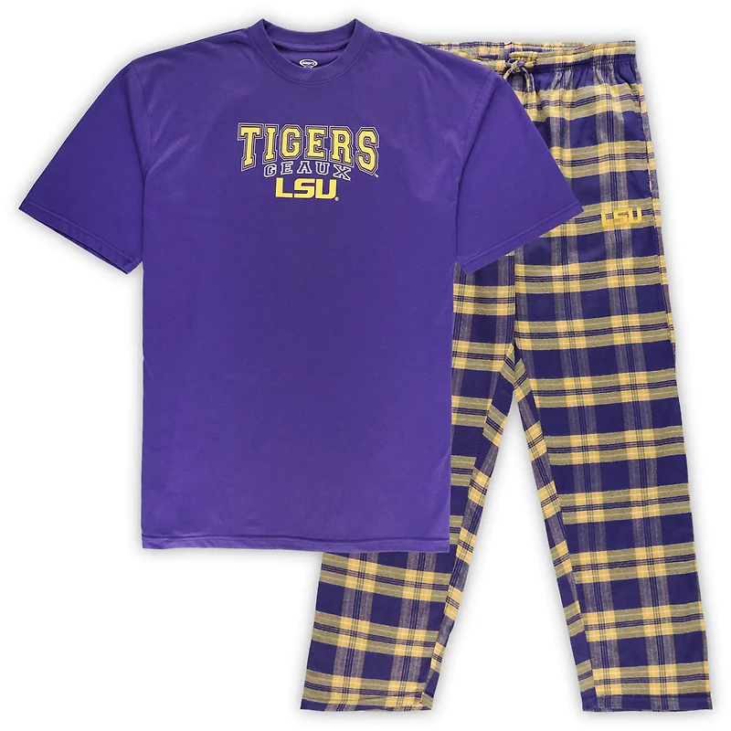 Profile LSU Tigers Big  Tall 2-Pack T-Shirt Flannel Pants Set