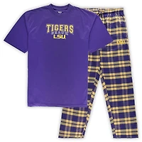 Profile LSU Tigers Big  Tall 2-Pack T-Shirt Flannel Pants Set