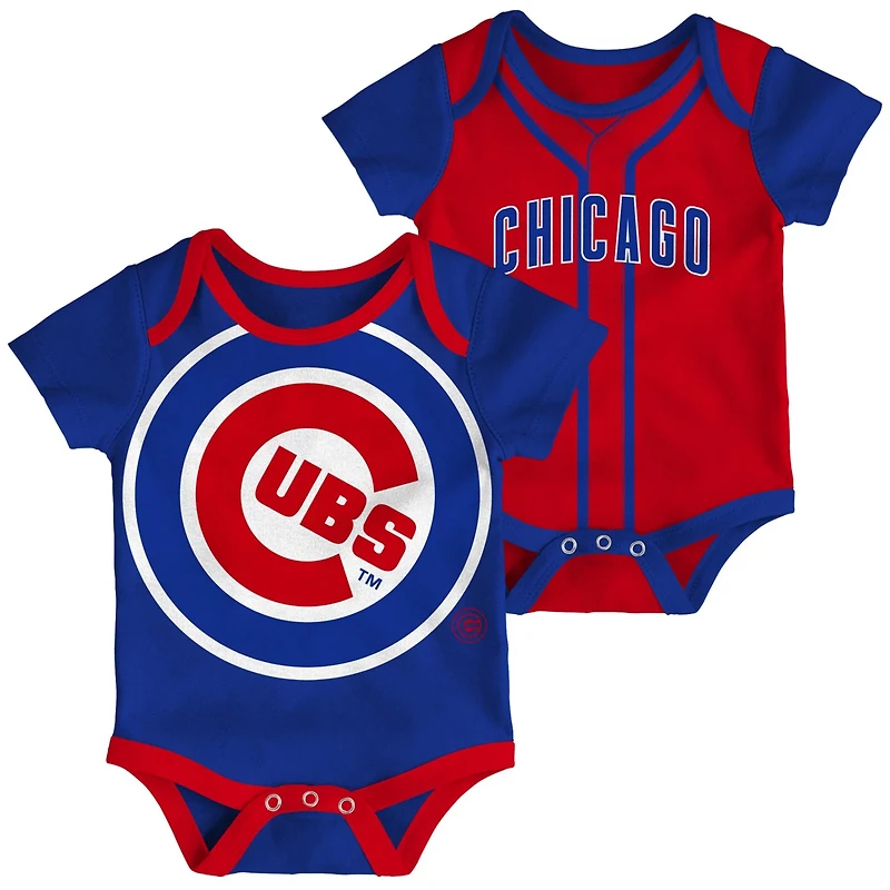 Red Chicago Cubs Double 2-Pack Bodysuit Set