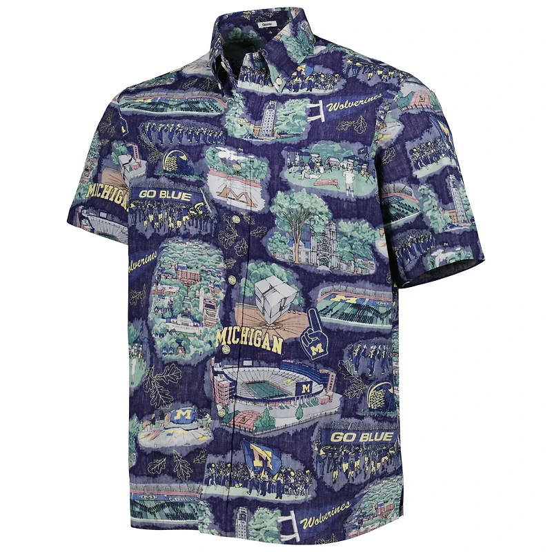 Reyn Spooner Michigan Wolverines Scenic Button-Down Shirt