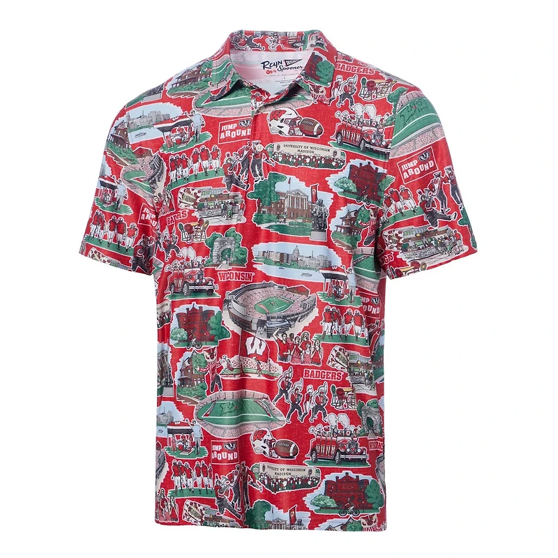 Reyn Spooner Wisconsin Badgers Scenic Polo