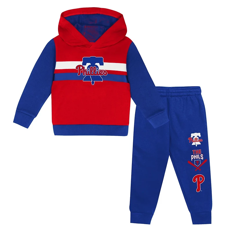 Royal Philadelphia Phillies Wind Up Pullover Hoodie and Sweatpants Set